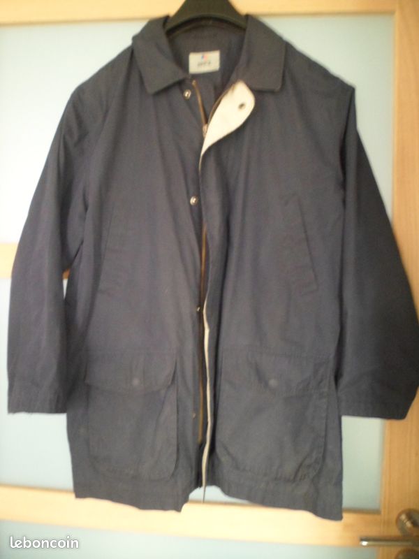 Caban veste parka T 48, " BRICE " bleu marine (image 1)