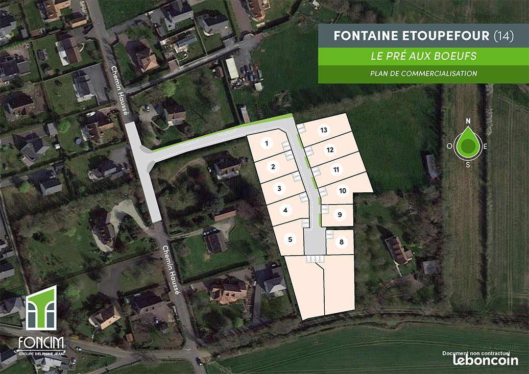 Terrain 333 m² Fontaine Etoupefour · à Fontaine-Étoupefour · 96 500 €