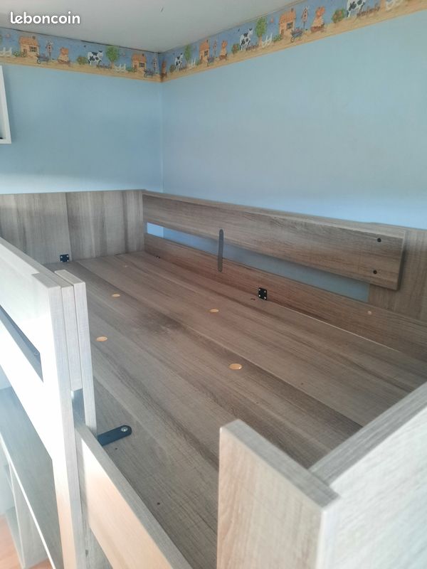 Lit mezzanine bureau plus rangements plus penderie (image 2)