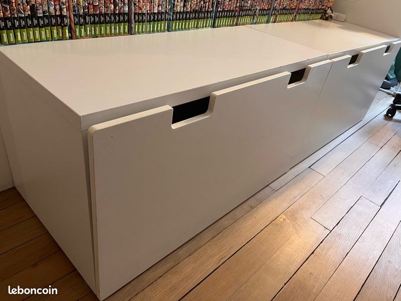 Lot de 2 tiroirs rangement Smastad IKEA blanc (image 3)