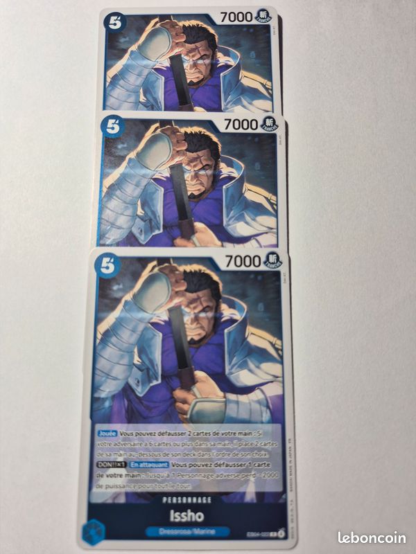 Lot 3 Cartes One Piece EB04-022 Issho - Collection