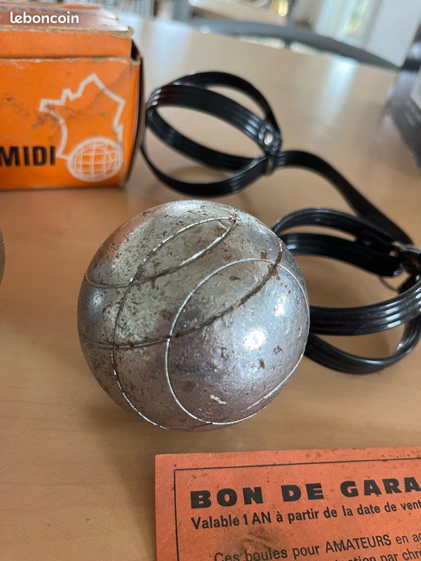 2 Anciennes Boules De Pétanque ID Doublette - Marque Boule Idéale - Jeu D'occasion