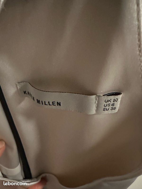 Robe Karen Millen Grise Fourreau - Taille 10 (UE 38), Courte, Doublée - Occasion Très Bon état
