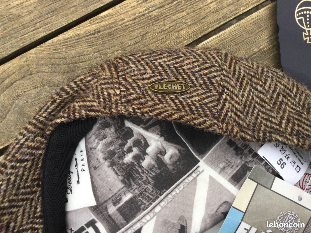 Casquette Derby Tweed En Laine - Taille XL - Neuve Avec Étiquette - Style Classique Et Chaud