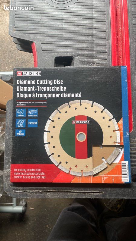 Disque à tronçonner diamant 230 mm parkside (image 1)