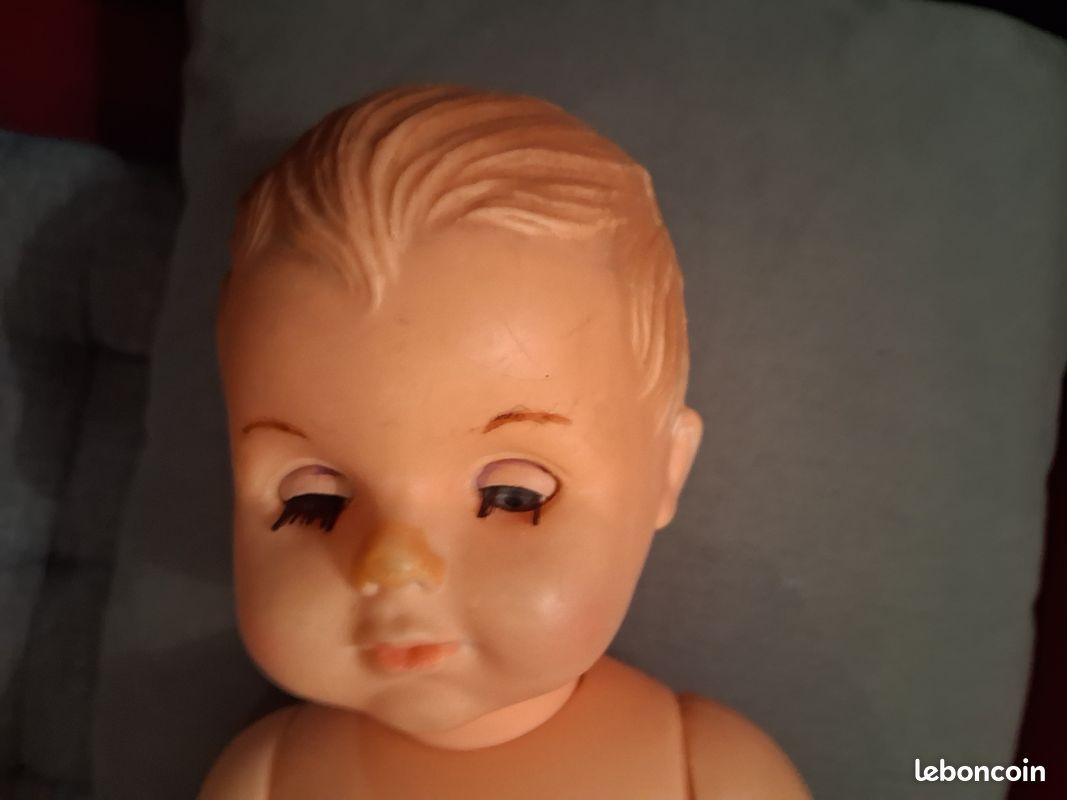 ANCIEN BAIGNEUR PETIT COLLIN TETE DAIGLE NUMERO 80 YEUX BLEUS DORMEURS M985 Imgx500 4753