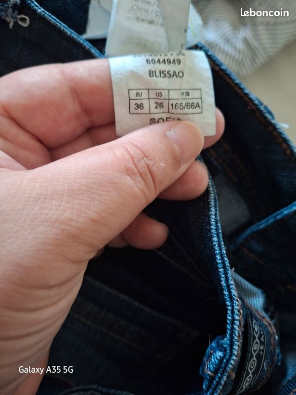 Lot 2 jeans bonobo t. 36 taille basse (image 10)