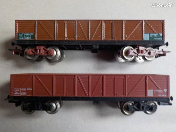 Lot de 3 waggons tombereau SNCF jouef ref 6225 et 6572 comme neuf