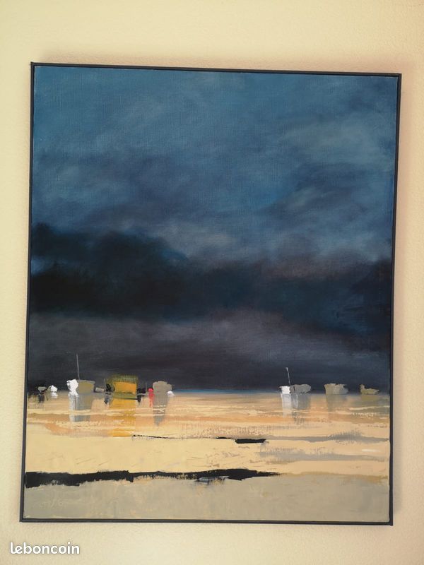 Gérard Bru - Huile sur toile - 120cmx81cm (image 1)