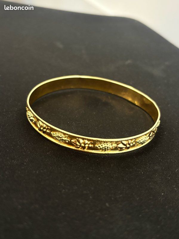 Bracelet Jonc En Or 18 Carats Ancien Et Superbe - Bijou Vintage, Occasion