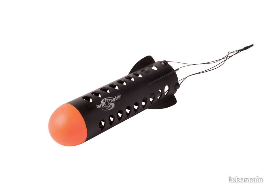 Lot De 4 Amorçoirs Bait Rocket Pour Pêche à La Carpe - Noir Et Rouge