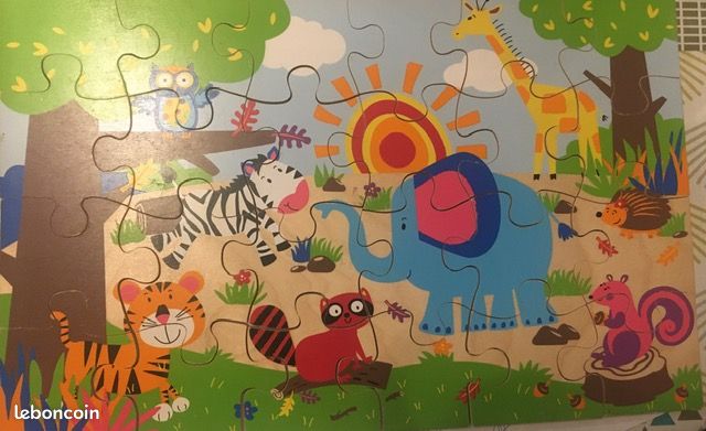 Puzzle en bois + 2 livres (image 1)