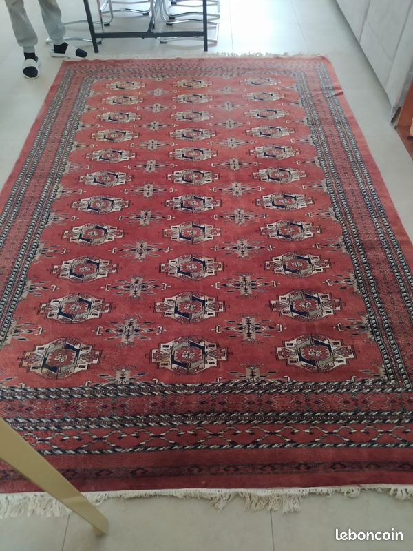 Tapis Ancien Boukhara En Laine Noué Main - 200x84 Cm, Pakistan/Baloutchistan/Ouzbékistan
