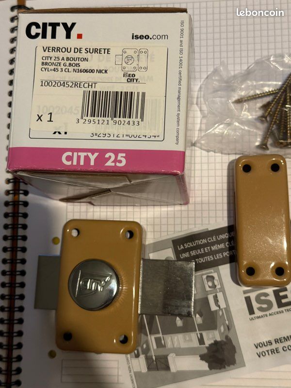 Simple Verrou de sécurité à bouton CITY 25 (image 1)