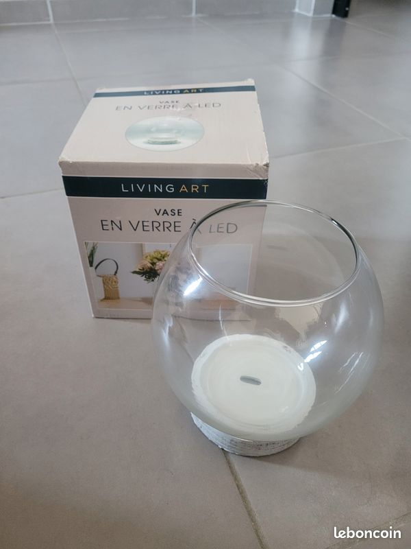 Vase en verre à led (image 1)