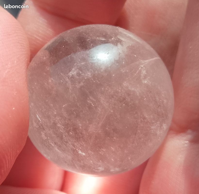 17.2gr 23.1mm sphère (boule) en cristal de roche de Madagascar pierre naturelle sculptée (image 10)