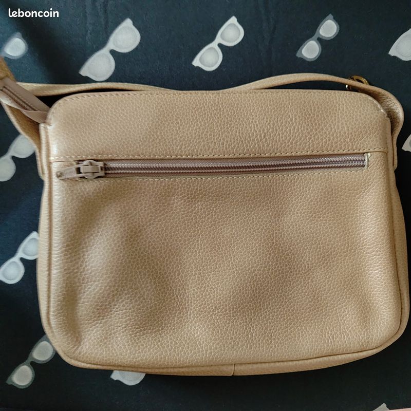 Sac à Main Vintage POURCHET - Cuir - Bandoulière Ou Porté Main - Occasion
