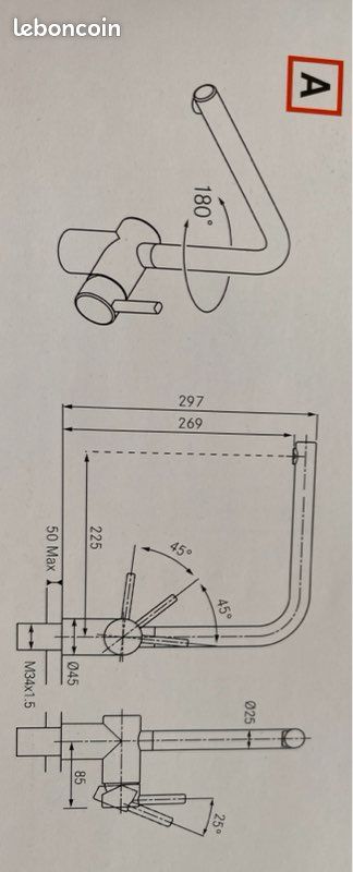 Robinet de cuisine sans douchette (image 2)