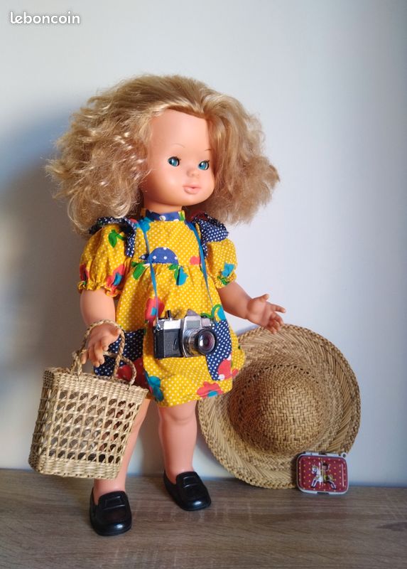 Ancienne Poupée Bella 61 Cm – Marche Et Parle, Vintage Années 60/70