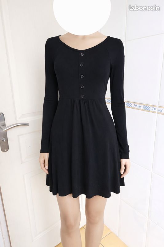 Robe Courte Fluide Femme - Noir Floral Taille S - Marque Clockhouse