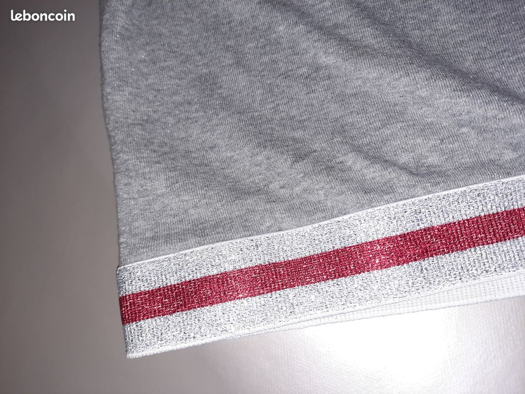 Sweat fille IKKS Taille L (12-13ans) gris clair (image 6)