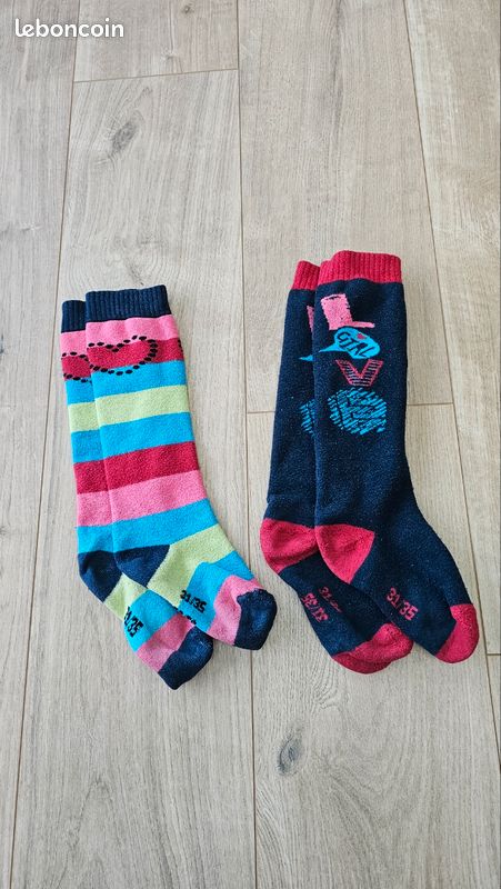 Chaussettes ski fille (image 1)