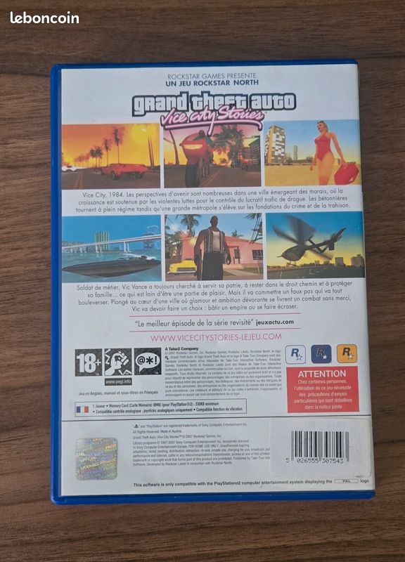 Grand Theft Auto Vice City GTA Sony PS2 PAL - Complet Avec Manuel Et