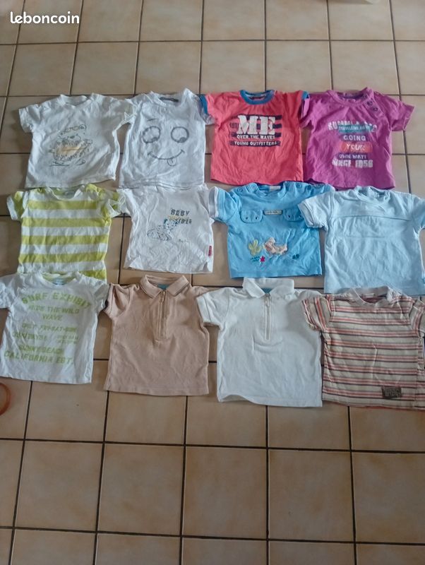 Lot tee shirt été 12 mois garçon (image 1)