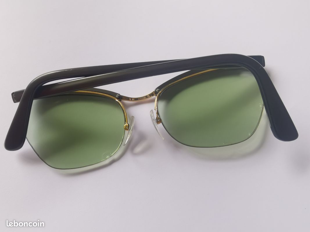 Lunettes Vintage Menrad 13506-1117 - Monture Bronze/vert Plaqué Or - Demi-cadre Métal - Neuf Sans étiquettes - Allemagne