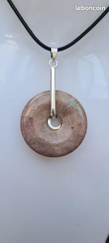 Pierres et Minéraux. Pendentif Donuts Rhodochrosite (image 3)