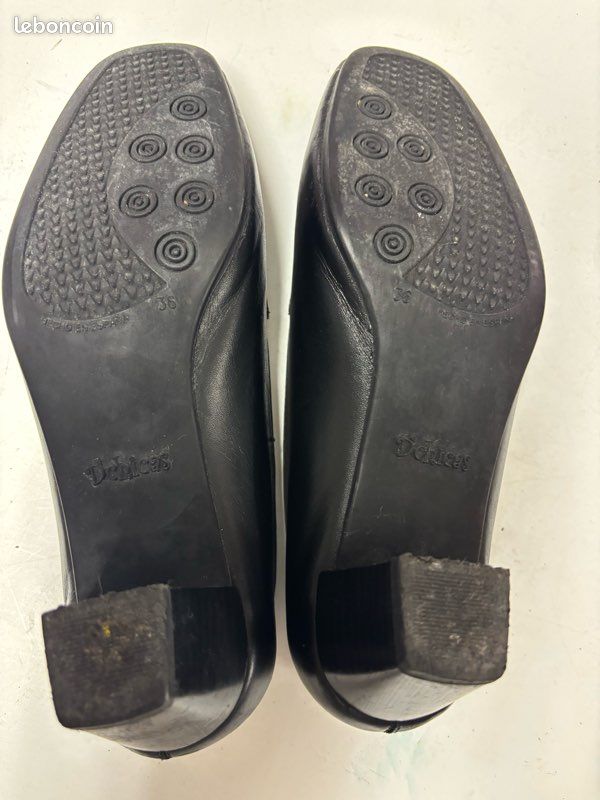Mocassins talons de 5 cm noir taille 36 D’chicas (image 4)