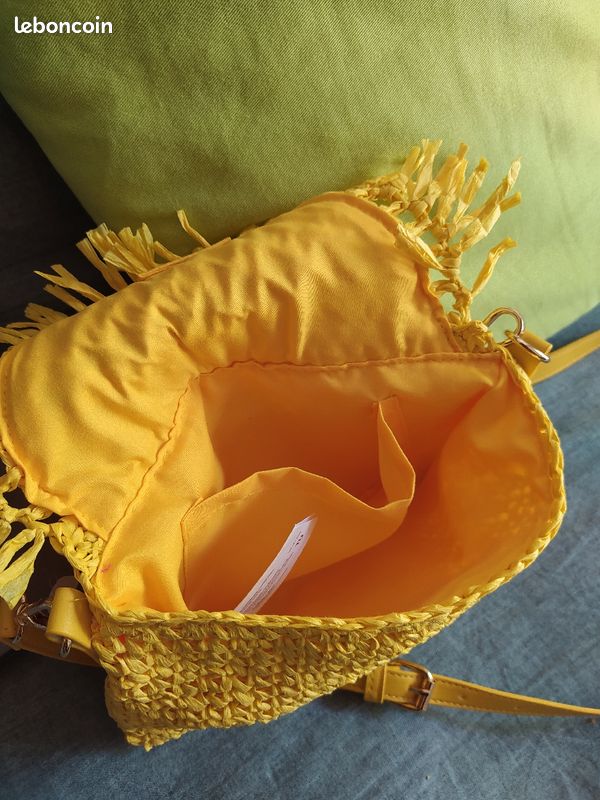 Sac rafia jaune (image 4)