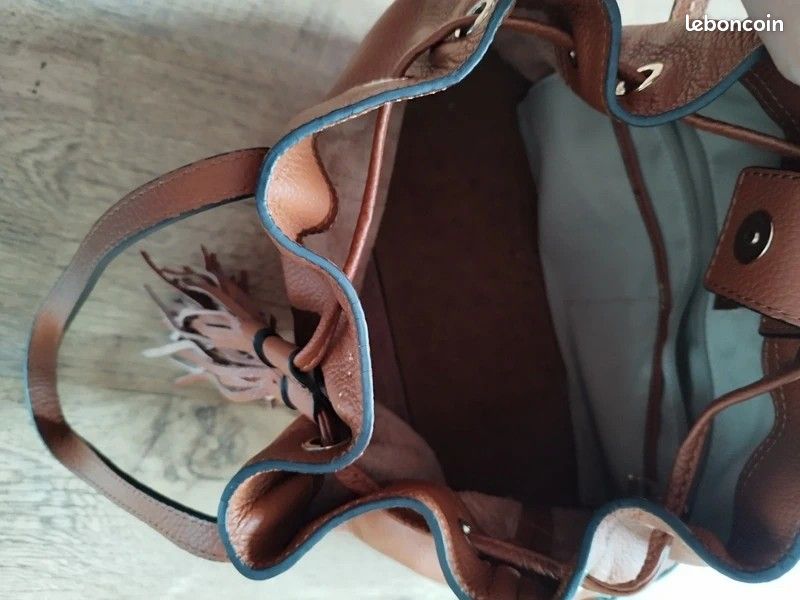 Simili cuir avec élastique arrière imitation daim, marron Havane - France