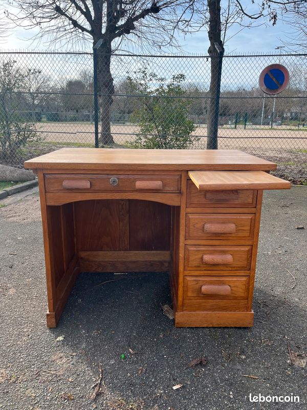 Bureau ancien années 20 en bois (image 3)