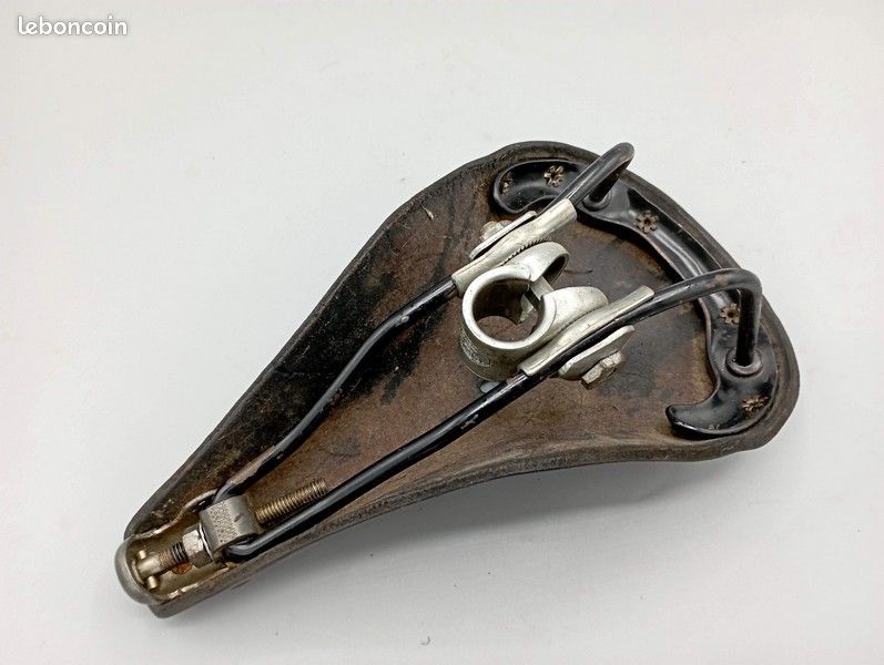 Selle Vélo Vintage Ideale 80 Record – Cuir Marron – Made In France – 700g – Pour Route Et Randonnée