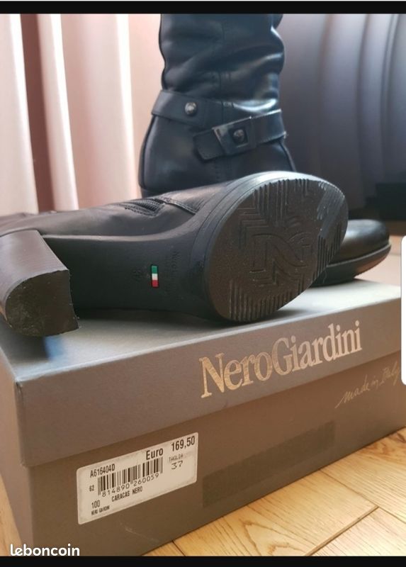 Bottes Nero Giardini cuir noir (image 4)