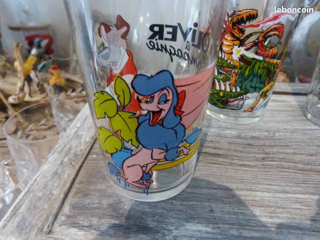 Lot De 9 Sous-verres En Métal Vintage - Dessins Enfants - Occasion