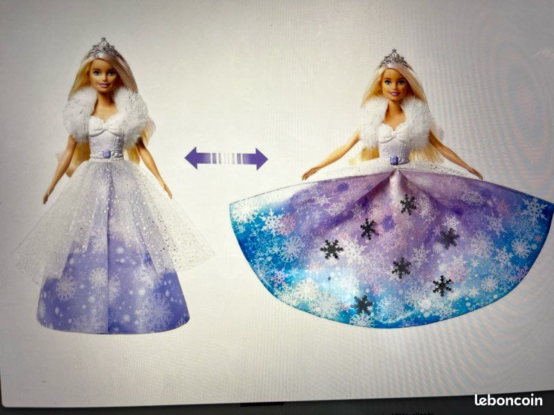 Barbie Dreamtopia Princesse des Neiges, avec robe déployable
