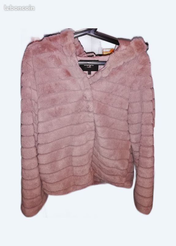 Manteau fourrure rose (image 1)