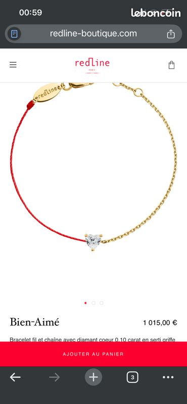 Vente Bracelet Redline “Le Bien Aimée” – Neuf (image 1)