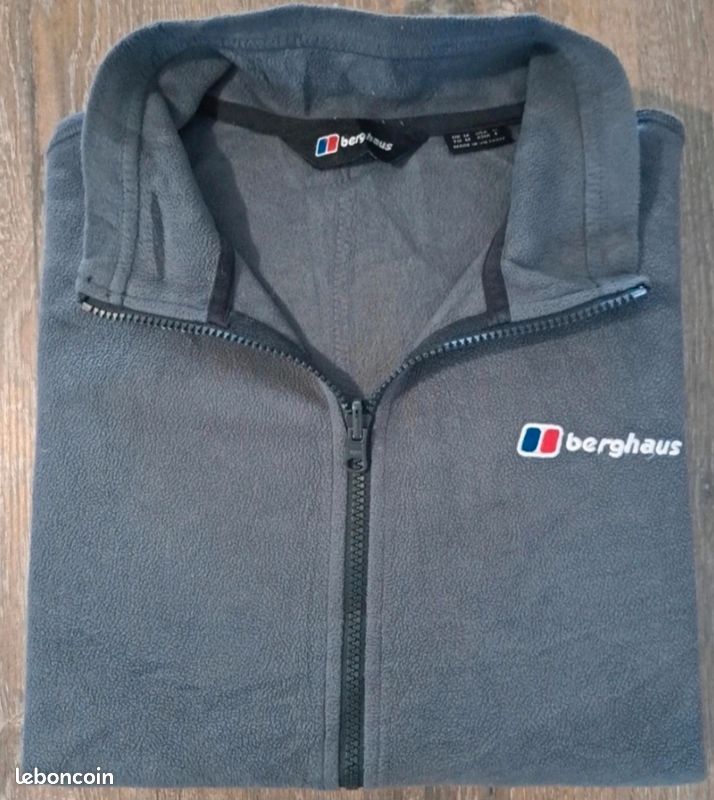 Polaire Berghaus Femme Gris Taille 10 | Quart Zippée Haute - Bon État