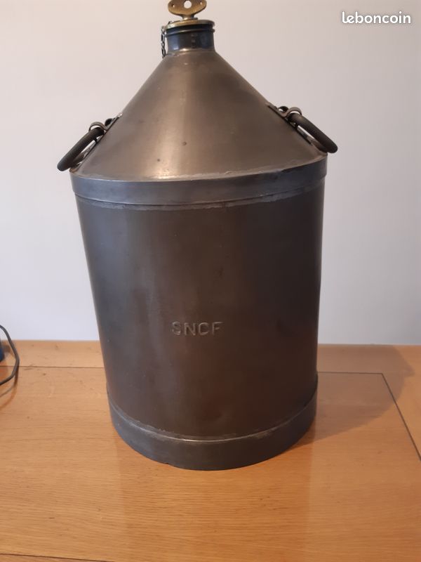 SNCF Grand bidon d'huile après guerre déco industrielle (image 1)