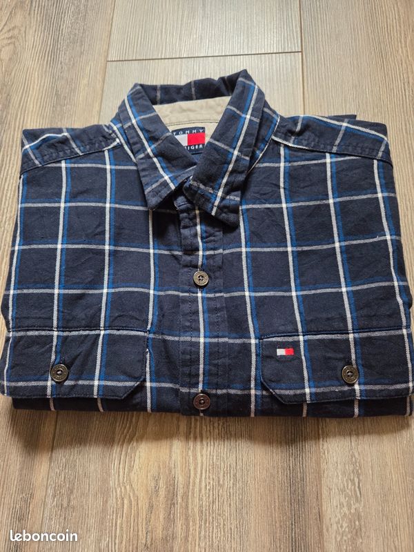 Kemeja Flanel Tommy Hilfiger Chemise Homme Tommy Hilfiger Taille M