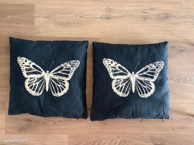 Coussin Papillon Doux Et Moelleux Pour Enfant - Décoration Chambre En Peluche Bleue (cadeau Idéal)