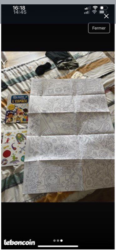 Pochette coloriage Espace 70 * 100 vm (image 2)