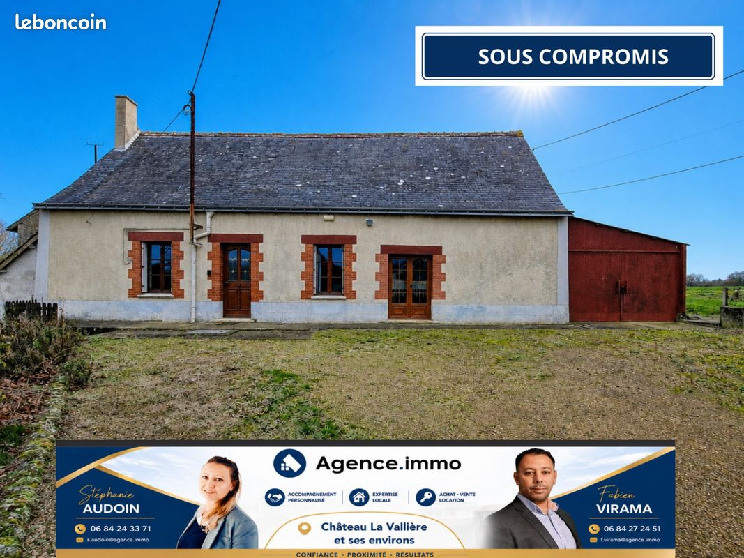 Maison 3 pièces 53 m² · à Braye-sur-Maulne · 53 m² · 74 000 €