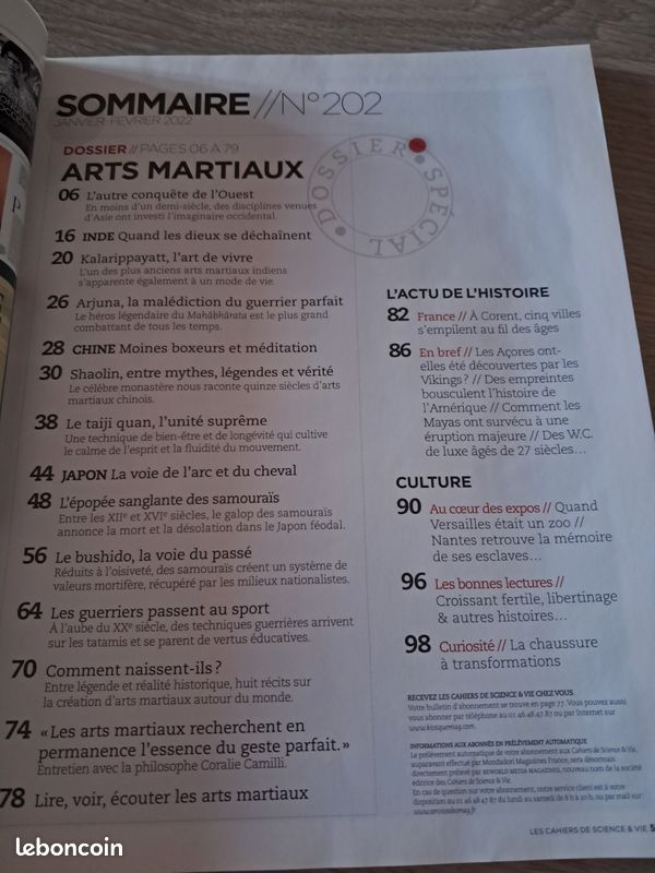 Cahiers Science et vie Arts martiaux (image 3)