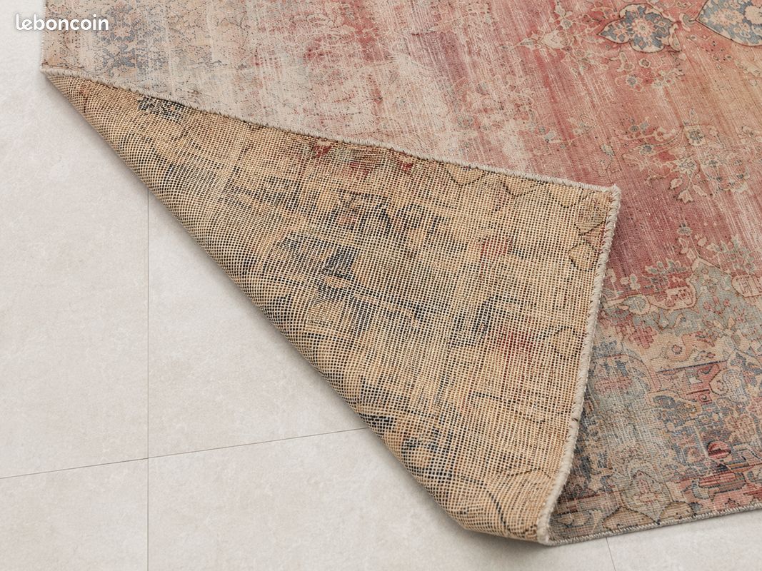 Grand tapis ancien style persan 495 x 292 cm – très patiné (image 6)