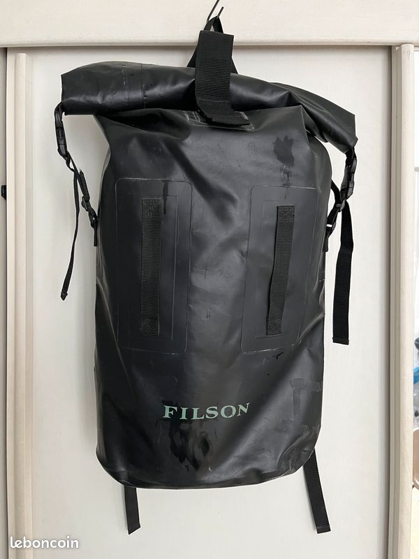 Petite Sacoche Sac Filson Soldes Roll Top Sac Etanche Noir IRON