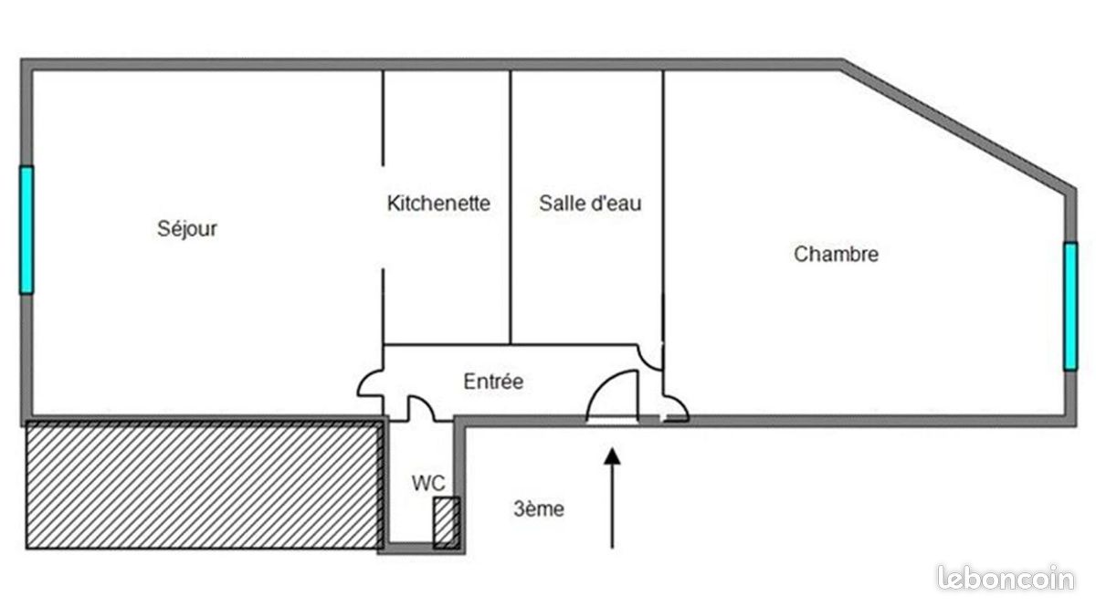 Appartement 2 pièces 33 m² · à Saint-Étienne · 33 m² · 34 000 €